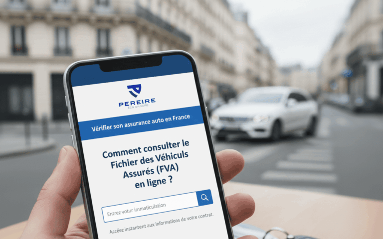 Vérifier son assurance auto en France comment consulter le Fichier des Véhicules Assurés FVA en ligne - pereire assurances - pereire.co