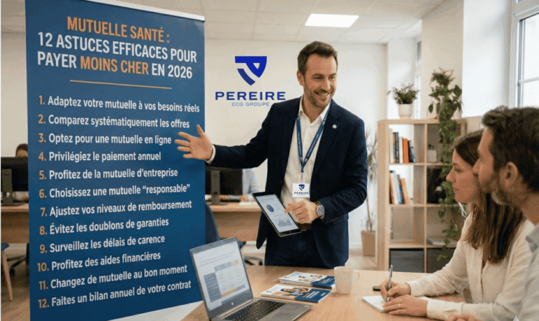Mutuelle santé - 12 astuces efficaces pour payer moins cher en 2026 - Pereire Assurances - pereire.co